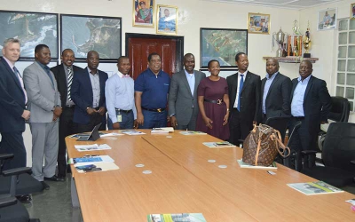 A group photo from the meeting with the South African delegation
